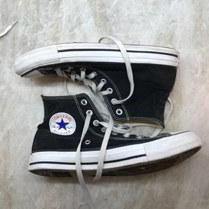 Black high top converse